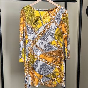 Slinky, patterned dress